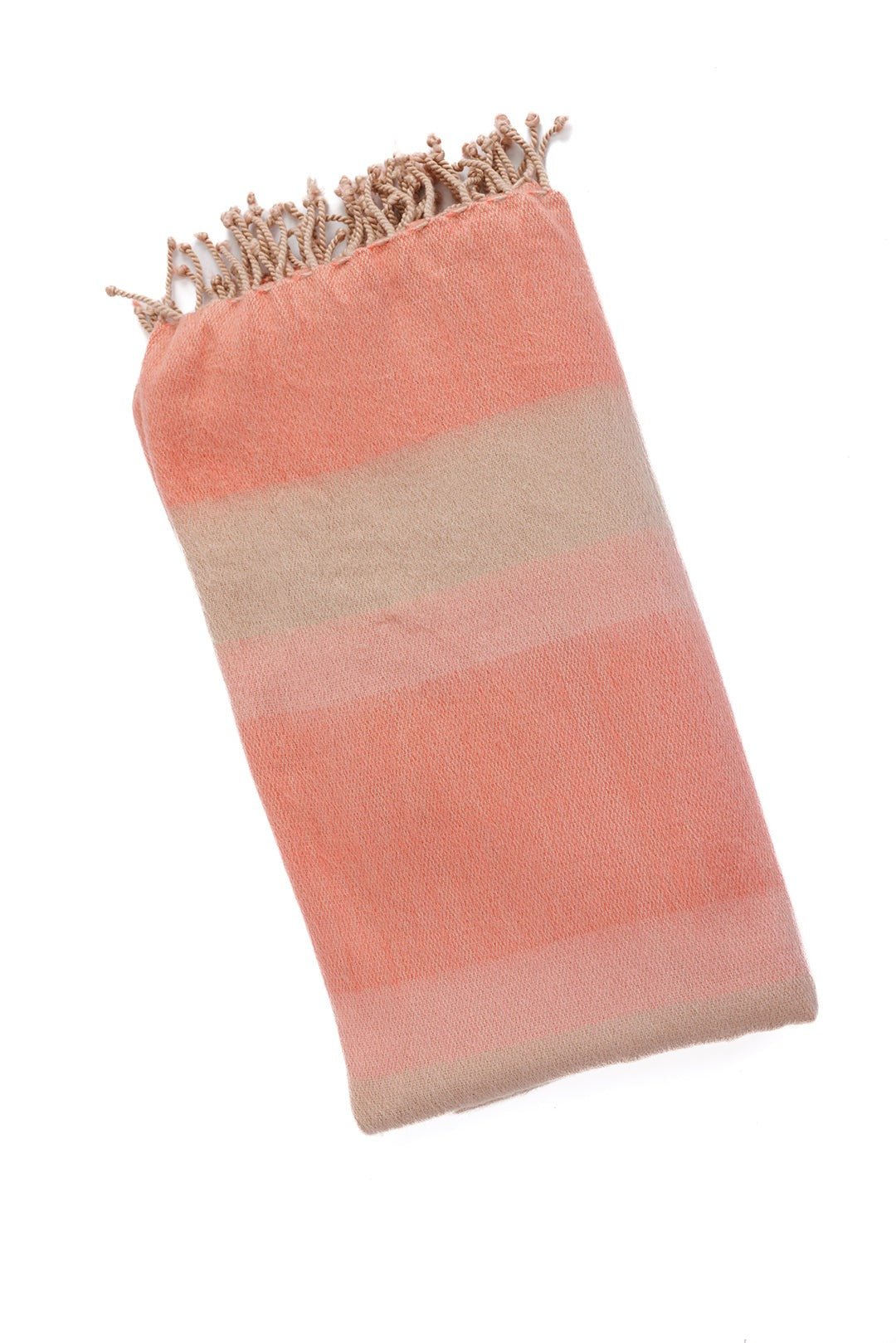 Kallpa Collection - Faded Coral with Braided Fringe - Che Cose Belle