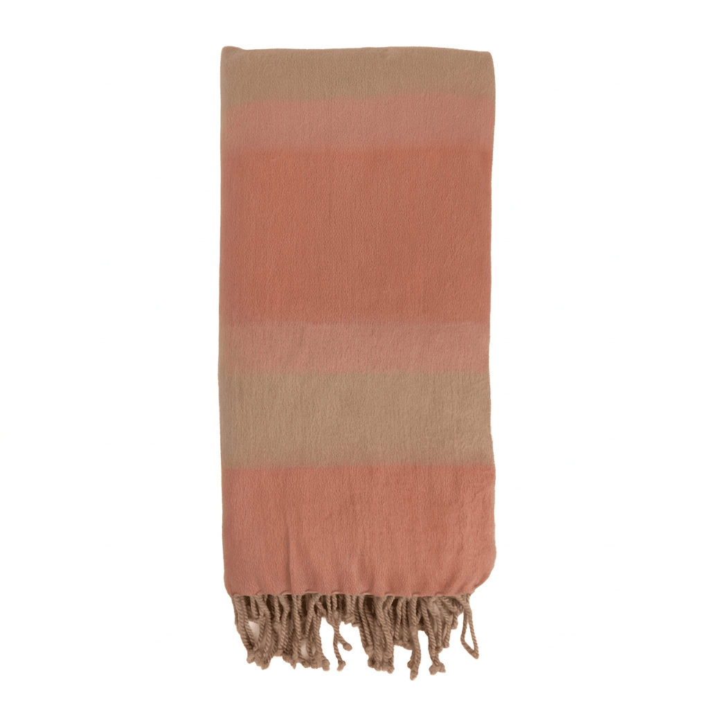 Kallpa Collection - Faded Coral with Braided Fringe - Che Cose Belle