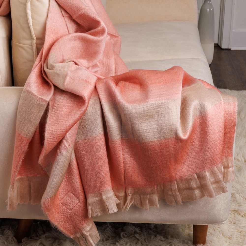 Kallpa Collection - Faded Coral with Eyelash Trim - Che Cose Belle