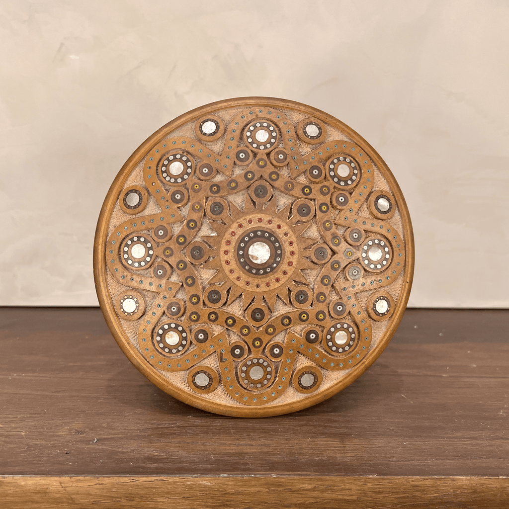 Kalyna Vintage Round Carved Keepsake Box - Che Cose Belle