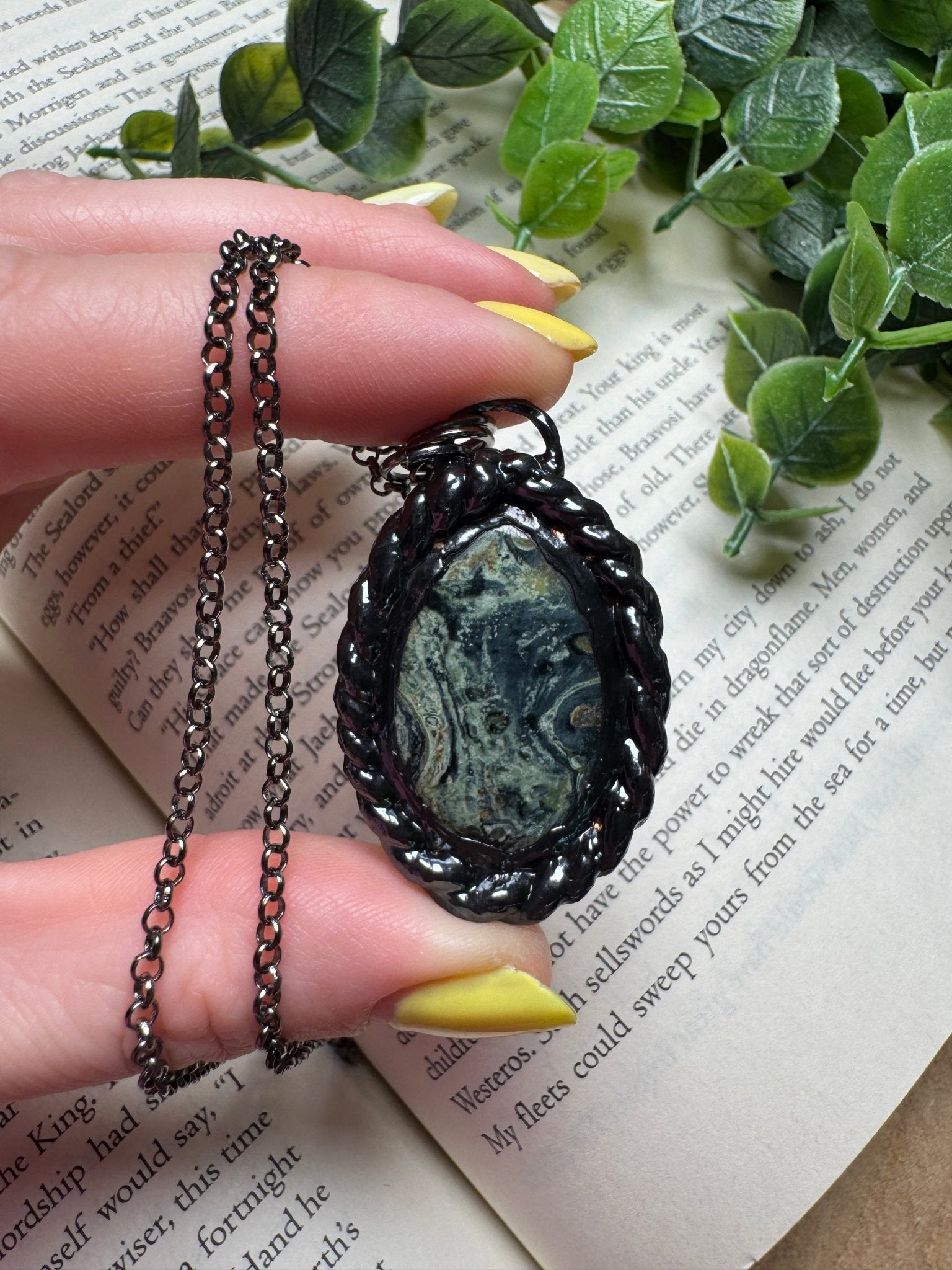 Kambaba Jasper Necklace - Che Cose Belle