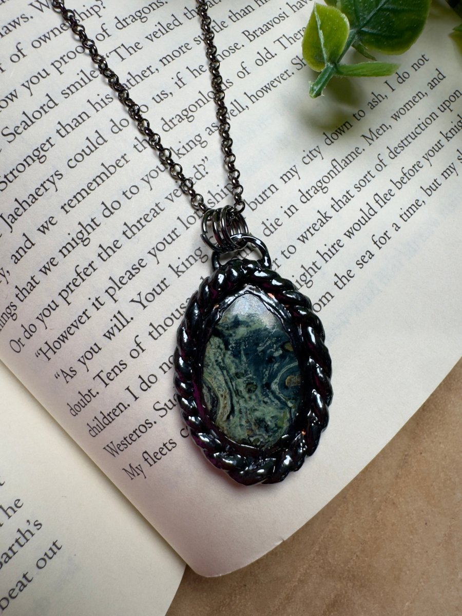 Kambaba Jasper Necklace - Che Cose Belle