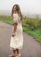 Katrina Half Sleeve Floral Midi Dress - Che Cose Belle