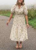 Katrina Half Sleeve Floral Midi Dress - Che Cose Belle