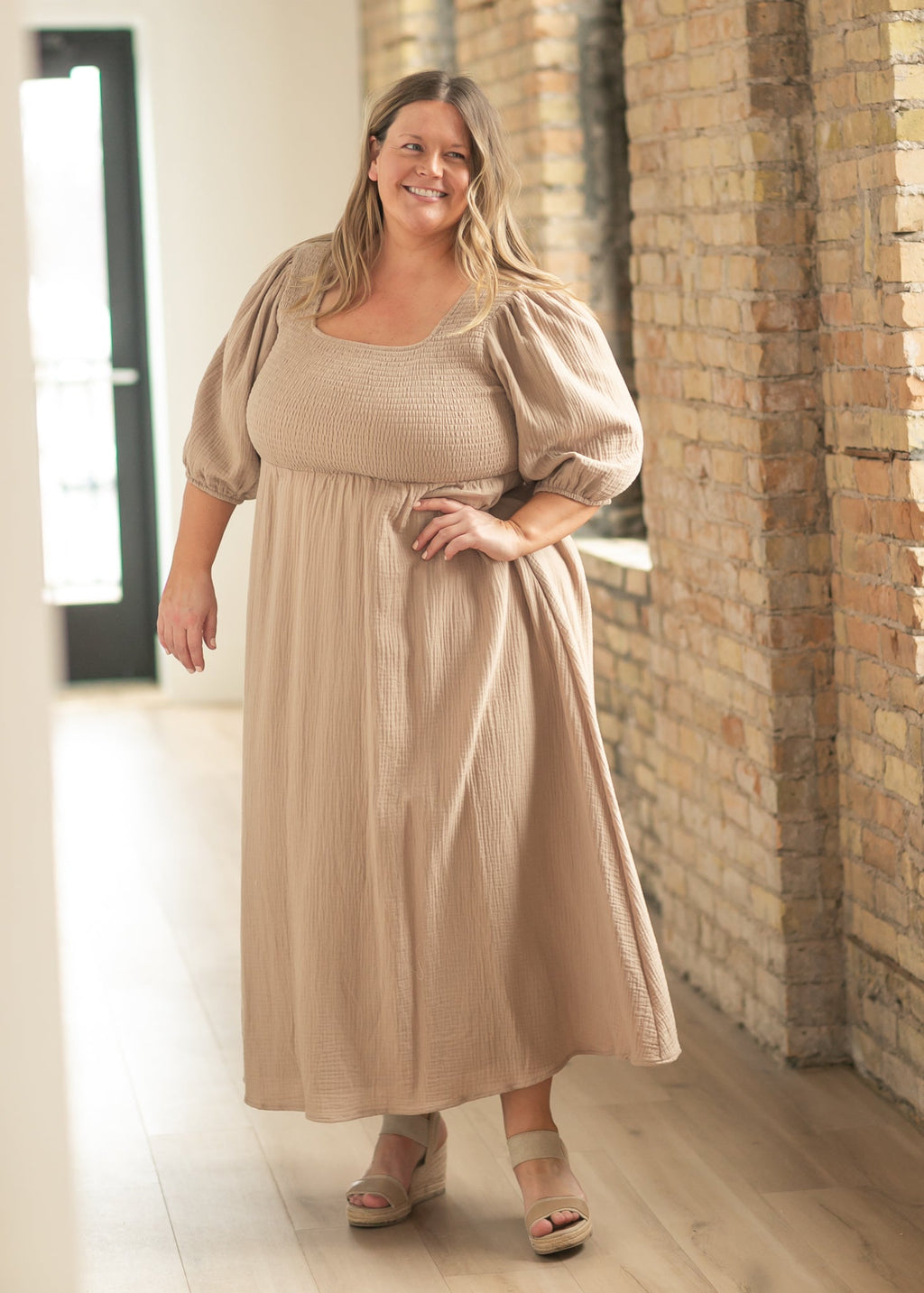 Kayleen Tan Smocked Bodice Gauze Dress - Che Cose Belle