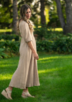 Kayleen Tan Smocked Bodice Gauze Dress - Che Cose Belle