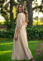 Kayleen Tan Smocked Bodice Gauze Dress - Che Cose Belle