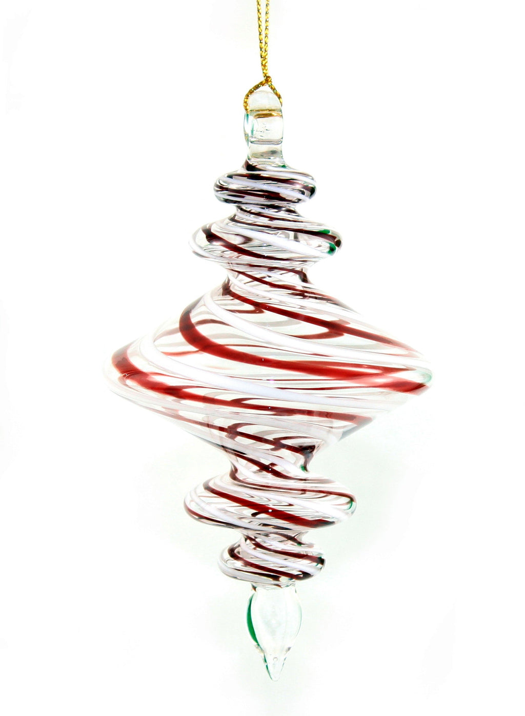 Peppermint Swirl Egyptian Glass Ornament