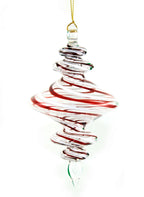 Peppermint Swirl Egyptian Glass Ornament