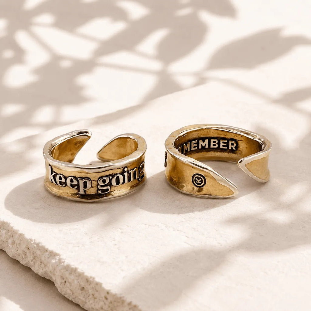Keep Going Remember Adjustable Ring - Che Cose Belle