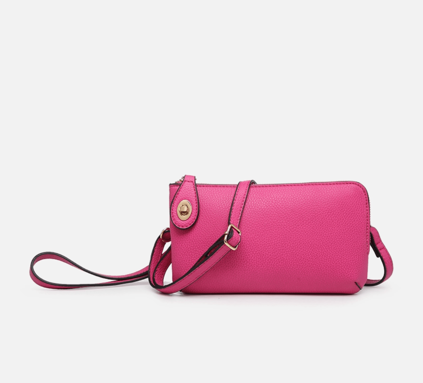 Kendall Twist Lock Crossbody/Wristlet PINK - Che Cose Belle