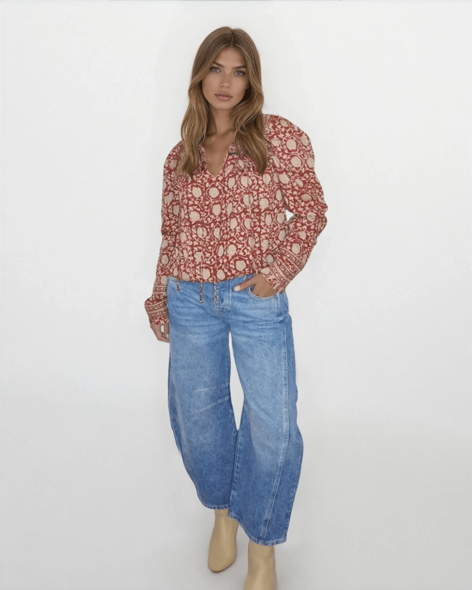 Kennedy Top in Red Lotus - Che Cose Belle