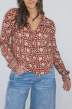 Kennedy Top in Red Lotus - Che Cose Belle
