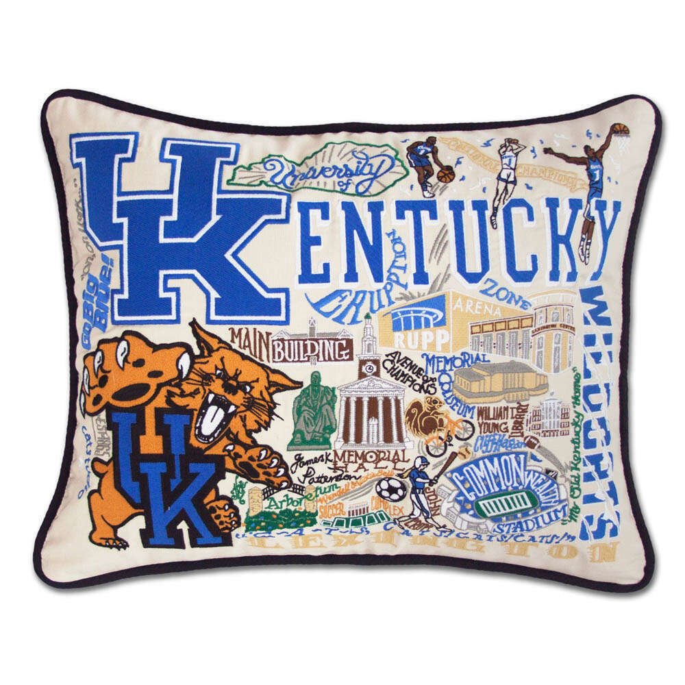 Kentucky, University of Collegiate Embroidered Pillow by CatStudio - Che Cose Belle