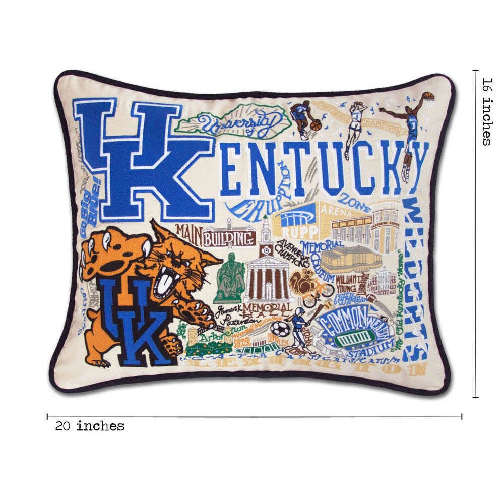Kentucky, University of Collegiate Embroidered Pillow by CatStudio - Che Cose Belle