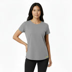 Kenzi Grey Short Sleeve Crew - Che Cose Belle