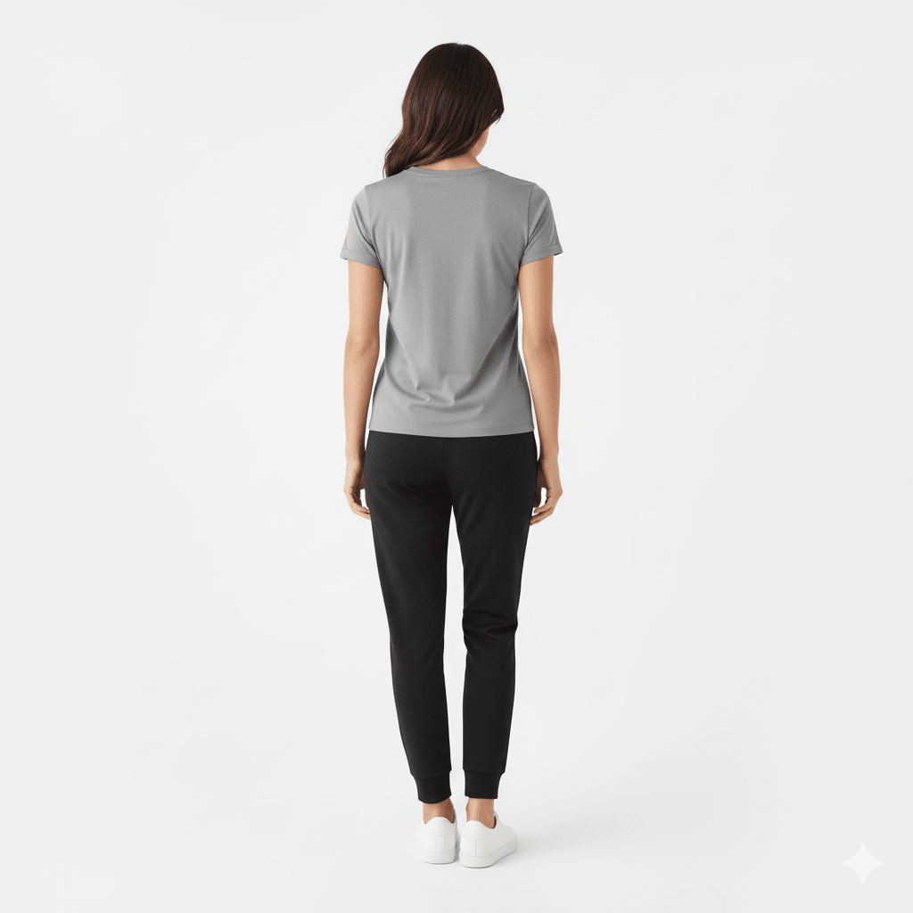 Kenzi Grey Short Sleeve Crew - Che Cose Belle