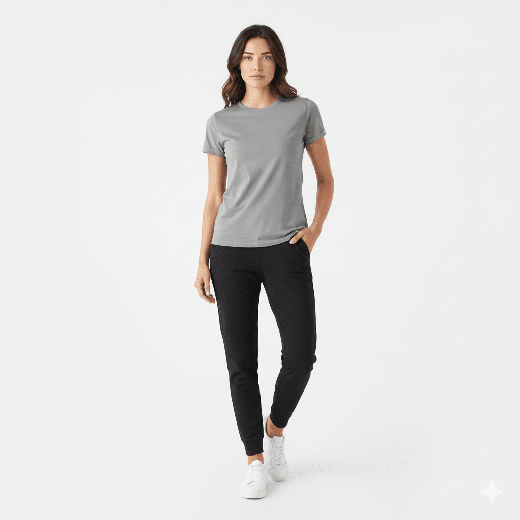 Kenzi Grey Short Sleeve Crew - Che Cose Belle