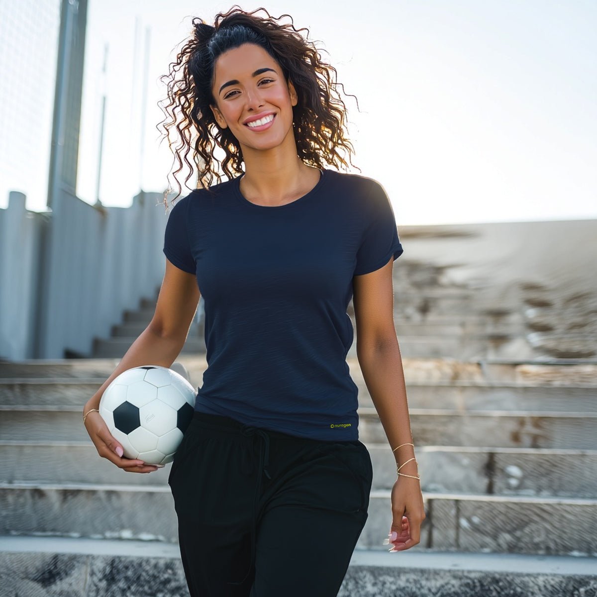 Kenzi Navy Short Sleeve Crew - Che Cose Belle