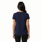 Kenzi Navy Short Sleeve Crew - Che Cose Belle