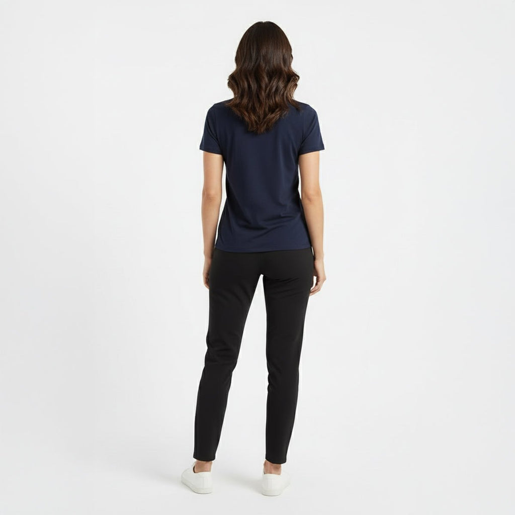 Kenzi Navy Short Sleeve Crew - Che Cose Belle