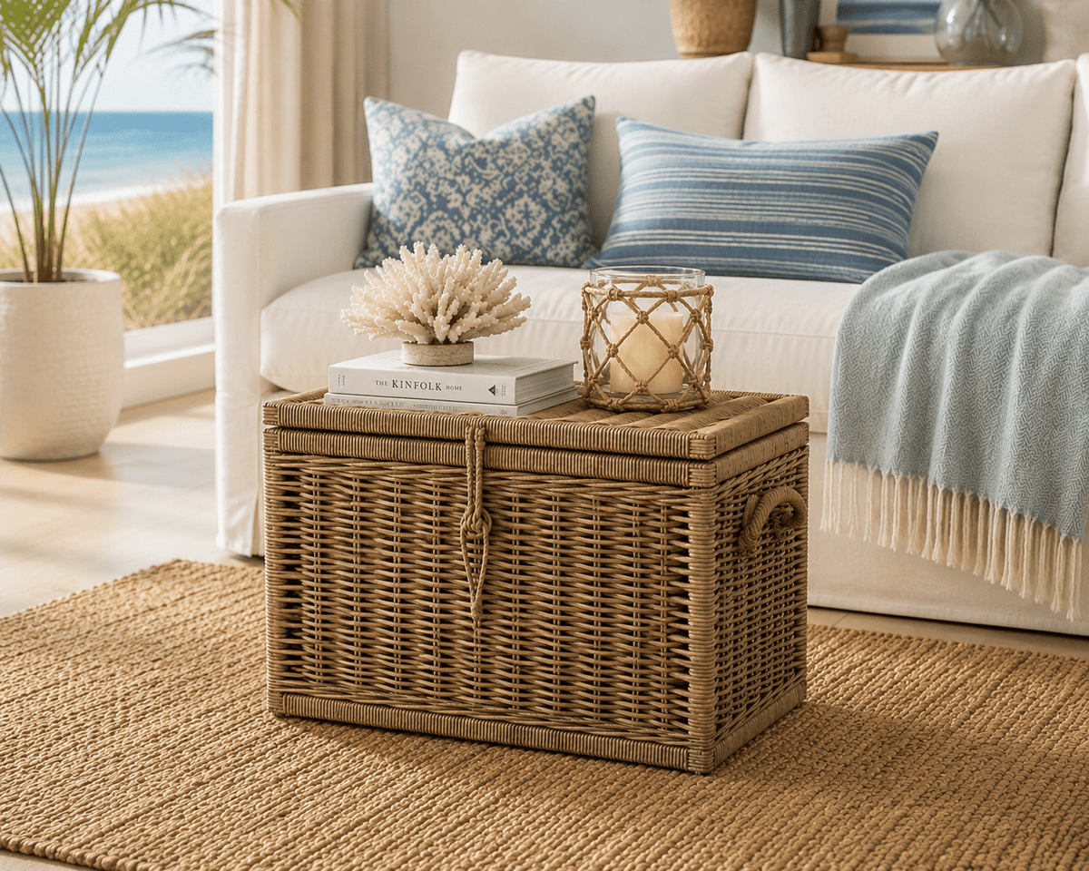Key Largo Rattan Storage Trunk - Che Cose Belle