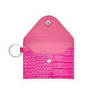 Keychain Wallet — Pink Leather Envelope Wallet - Che Cose Belle