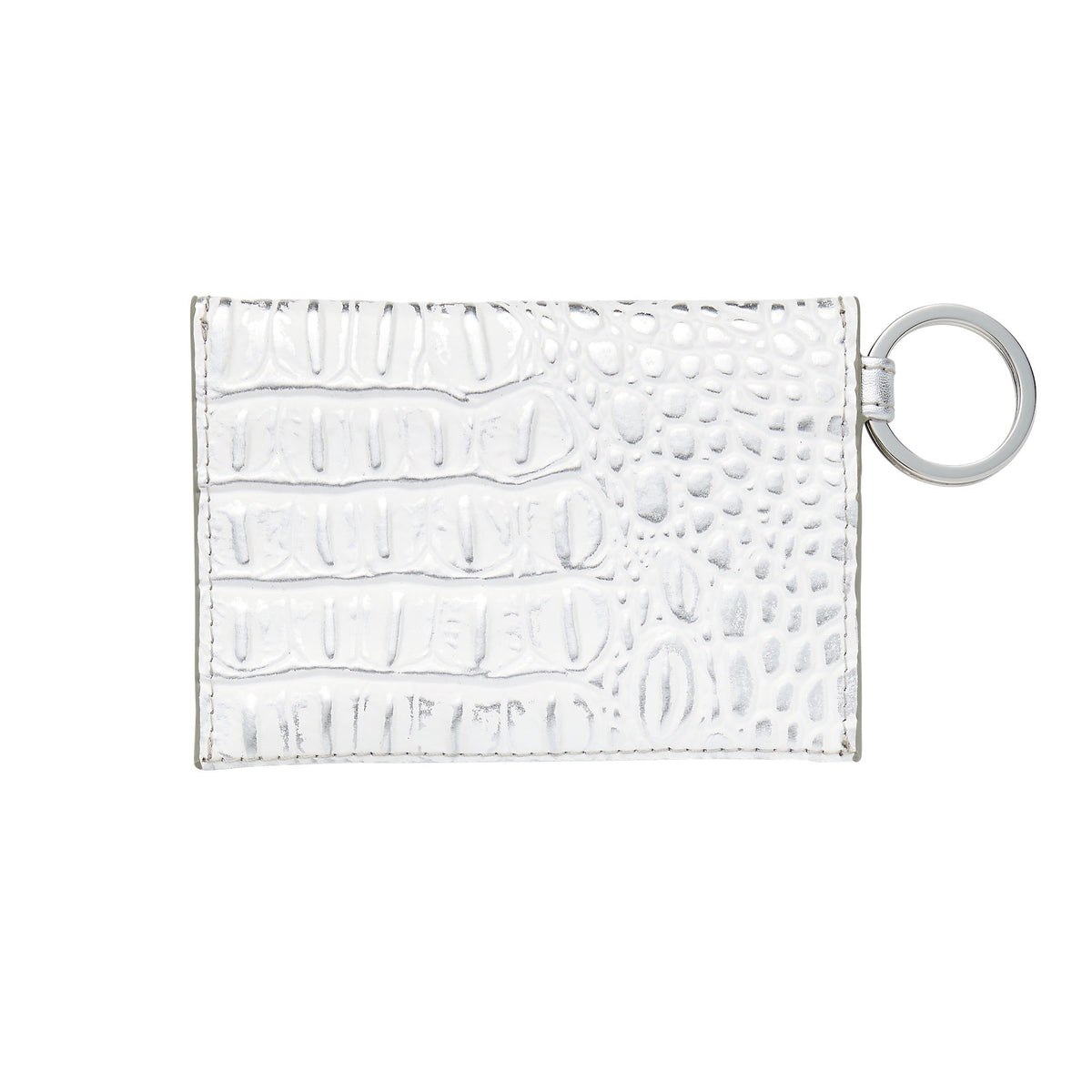 Keychain Wallet — Silver Leather Envelope Wallet - Che Cose Belle