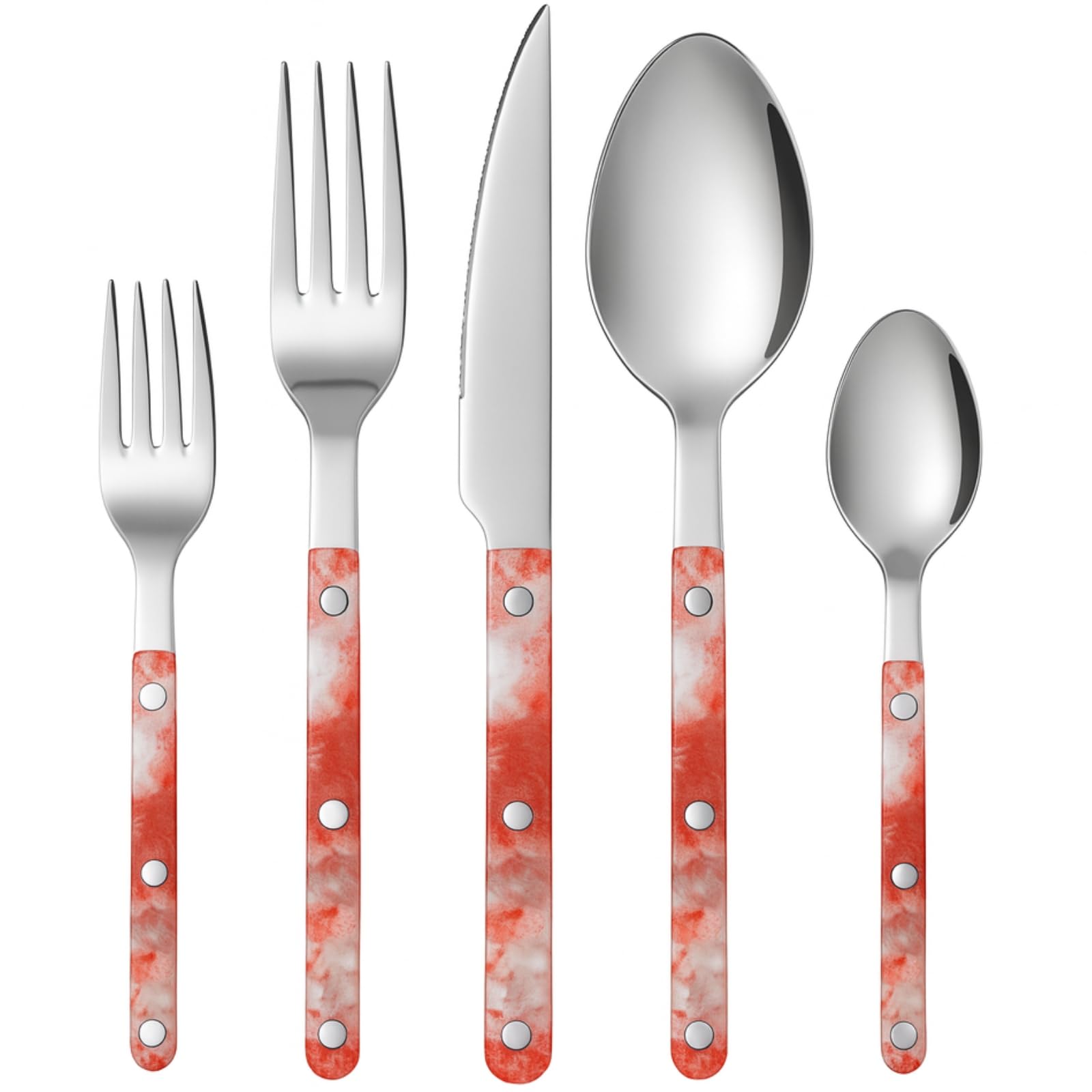 Khen 20-Piece Cutlery Set with Dinner Knives, Forks, Spoons, Salad Forks & Teaspoons - Che Cose Belle