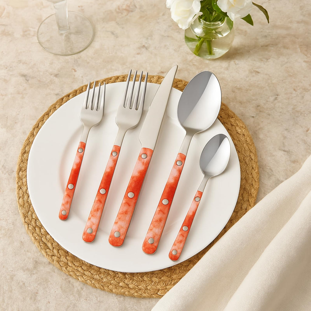 Khen 20-Piece Cutlery Set with Dinner Knives, Forks, Spoons, Salad Forks & Teaspoons - Che Cose Belle