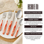 Khen 20-Piece Cutlery Set with Dinner Knives, Forks, Spoons, Salad Forks & Teaspoons - Che Cose Belle