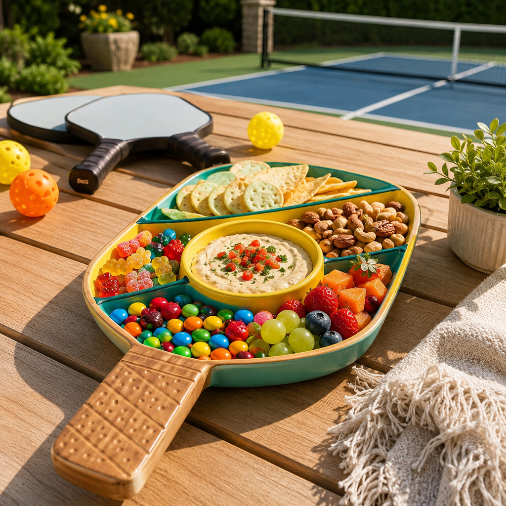 Khen Ceramic Pickleball Dish | Paddle Shaped Serving Tray Platter Decorative Tableware - Che Cose Belle