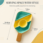 Khen Ceramic Pickleball Dish | Paddle Shaped Serving Tray Platter Decorative Tableware - Che Cose Belle