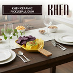 Khen Ceramic Pickleball Dish | Paddle Shaped Serving Tray Platter Decorative Tableware - Che Cose Belle