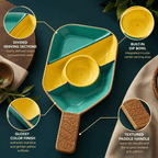 Khen Ceramic Pickleball Dish | Paddle Shaped Serving Tray Platter Decorative Tableware - Che Cose Belle
