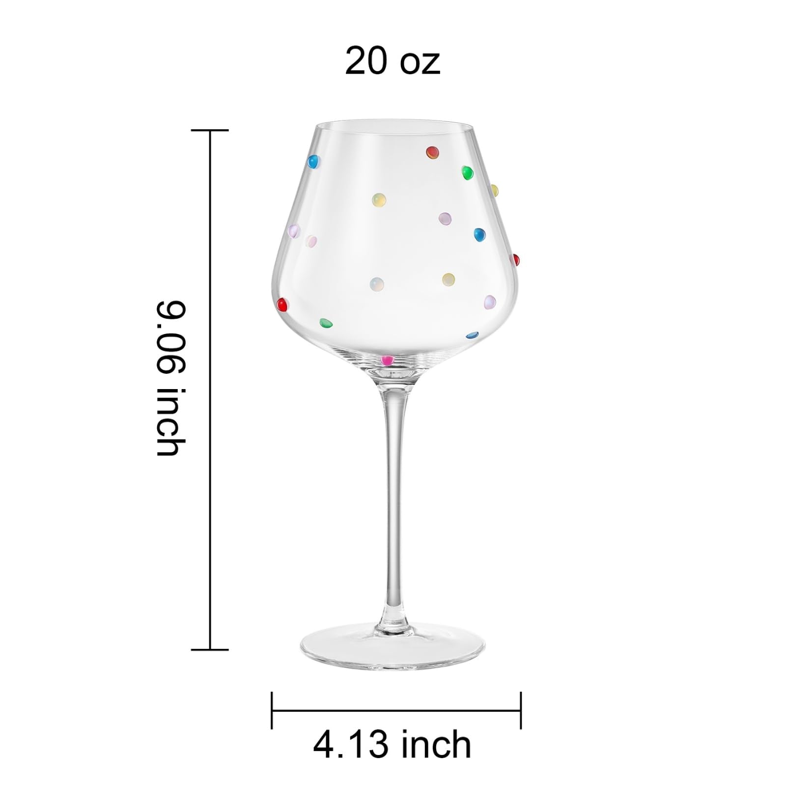 Khen Confetti Stemmed Wine - Set of 2 - Che Cose Belle