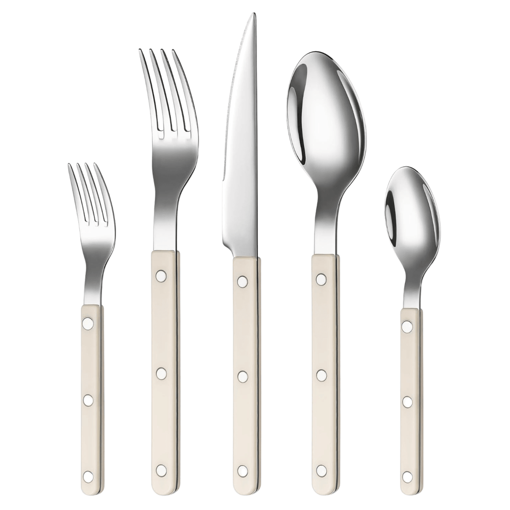 Khen Cream Cutlery Set of 20 –18/8 Stainless Steel Flatware - Che Cose Belle
