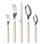 Khen Cream Cutlery Set of 20 –18/8 Stainless Steel Flatware - Che Cose Belle