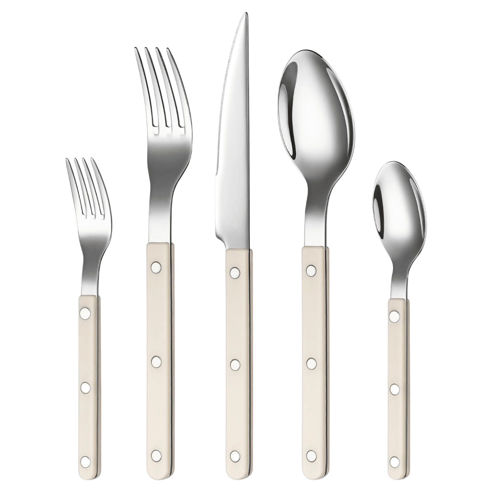 Khen Cream Cutlery Set of 20 –18/8 Stainless Steel Flatware - Che Cose Belle