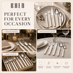 Khen Cream Cutlery Set of 20 –18/8 Stainless Steel Flatware - Che Cose Belle