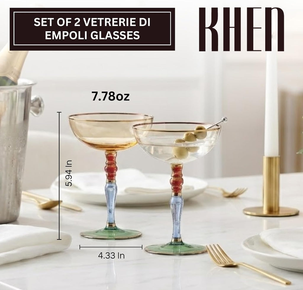 Khen Ravello Coupe Glassware - Set of 2 - Che Cose Belle