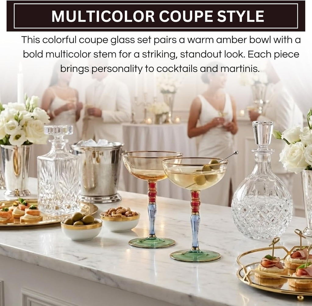 Khen Ravello Coupe Glassware - Set of 2 - Che Cose Belle