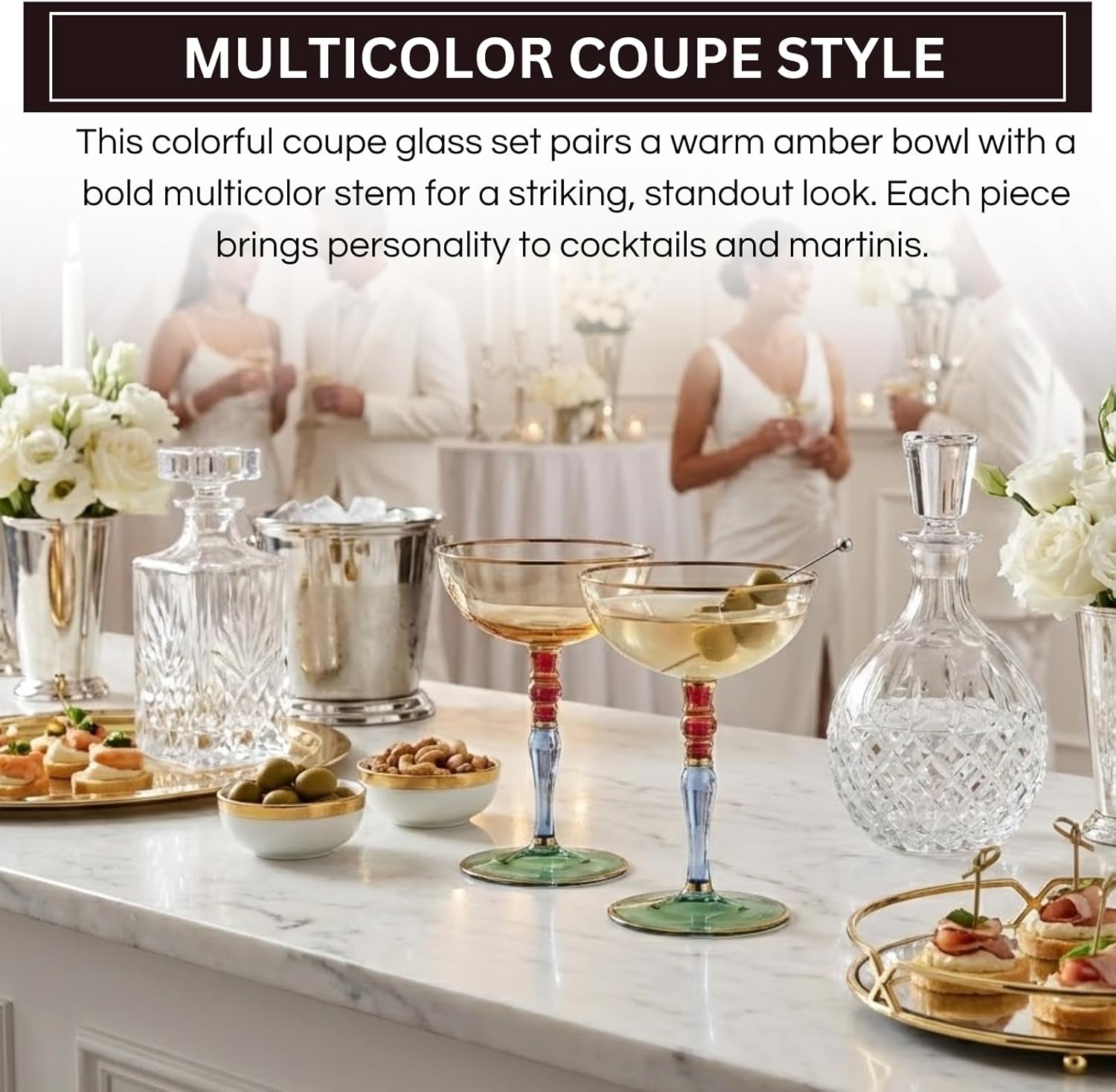 Khen Ravello Coupe Glassware - Set of 2 - Che Cose Belle