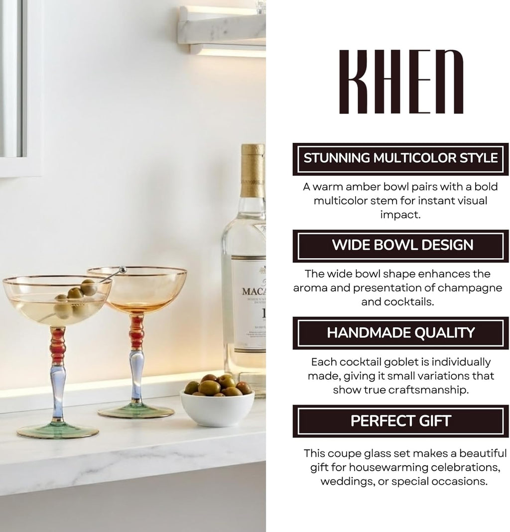 Khen Ravello Coupe Glassware - Set of 2 - Che Cose Belle