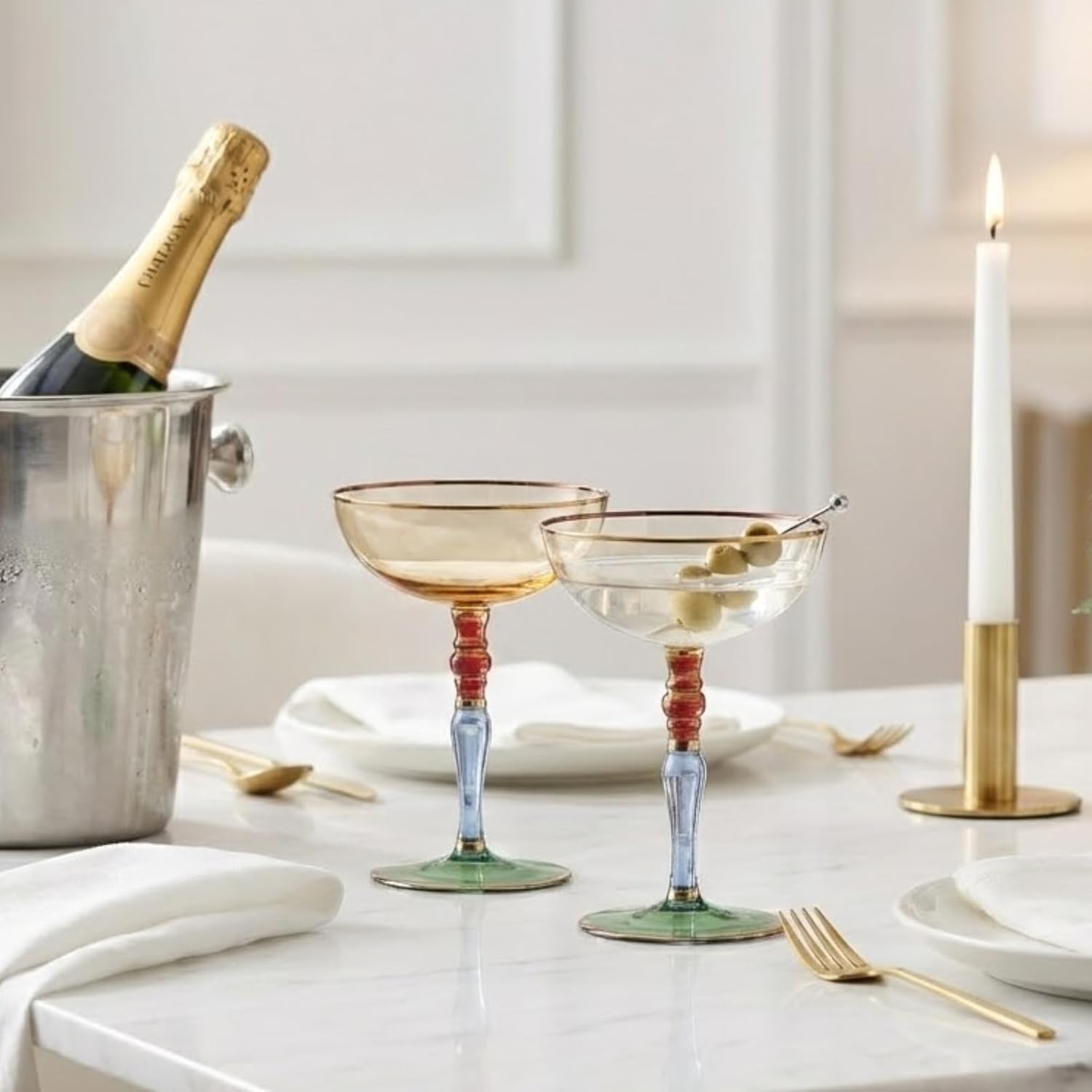 Khen Ravello Coupe Glassware - Set of 2 - Che Cose Belle