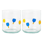 Khen Set of 2 Pickleball Paddle Icon Juice Glass Athletic Sports Cup 14.8oz - Che Cose Belle