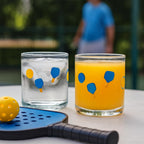 Khen Set of 2 Pickleball Paddle Icon Juice Glass Athletic Sports Cup 14.8oz - Che Cose Belle