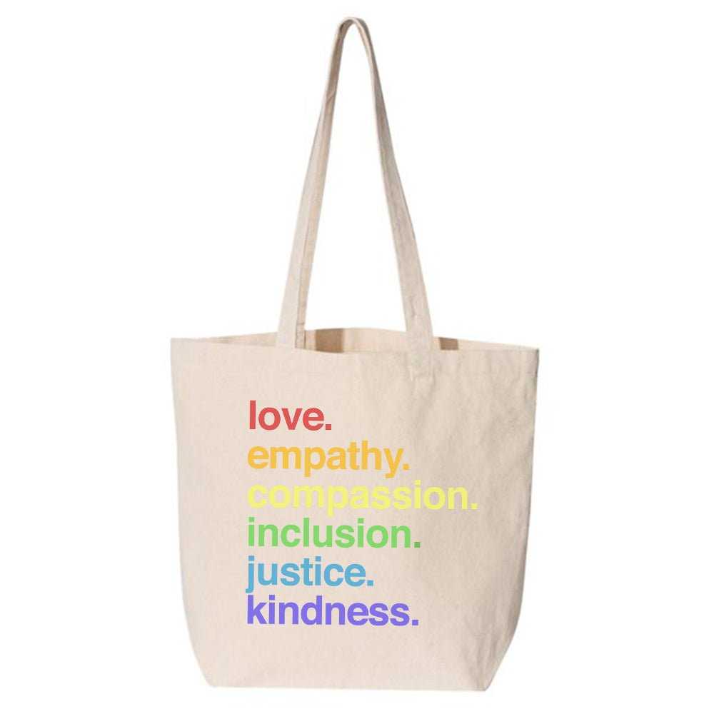 'Kindness Is' Pride Large Canvas Tote - Che Cose Belle