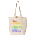 'Kindness Is' Pride Large Canvas Tote - Che Cose Belle