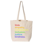 'Kindness Is' Pride Large Canvas Tote - Che Cose Belle
